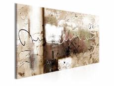 Tableau sur toile décoration murale image imprimée cadre en bois à suspendre marteau (1 partie) beige étroit 120x40 cm 11_0001435