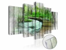 Tableaux en verre acrylique décoration murale motif forêt des secrets 200x100 cm tva110135