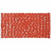 Tapis de bain antidérapant rouge 35 5 x 69 cm Pepo