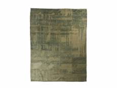 Tapis graphique - polyester - gris/bleu/rose/marron - 160x230 cm