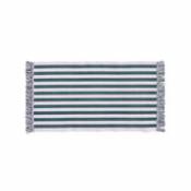 Tapis Stripes and stripes / 95 x 52 cm - Coton - Hay vert en tissu