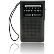 TRA-1230BK Radio fm Analogique Portable, Fonctionnant sur Piles, Prise Casque Petite Légère Noir - Noir - Roadstar