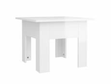 Vidaxl table basse blanc brillant 55x55x42 cm bois
