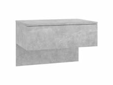 Vidaxl table de chevet murale gris béton