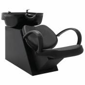 Vidaxl vidaXL Chaise de salon avec lavabo Noir Similicuir