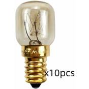 Ahlsen - Lot de 10 ampoules de four a culot E14 25 w, ampoule a incandescence blanc chaud angle de faisceau 360° - beige