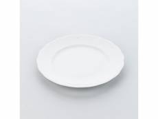 Assiette porcelaine décorée blanche prato ø 190