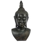 Atmosphera - Statue Bouddha Tête Souriante 113cm Noir