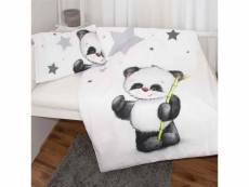 Baby best panda housse de couette - coton - lit à barreaux 100x135 - blanc SMUL105727201