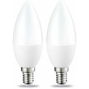 Beijiyi - Lot de 2 petites ampoules led en forme de flamme Culot Edison à vis E14 5 w (équivalent 40 w) Blanc chaud Intensité non variable