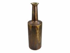 Bergame - vase - métal - laiton or antique - ø17x55 cm