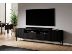 Bobochic meuble tv avec niche 200 cm kasha pieds noirs noir