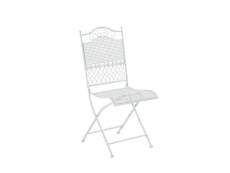 Chaise de jardin kiran en fer forgé , blanc
