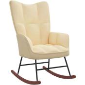 Chaise de manche en velours rembourré élégant diverses couleurs disponibles couleur : crème