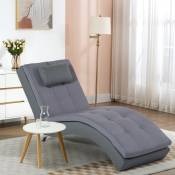 Chaise longue design moderne fauteuil salon similicuir