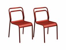 Chaises en aluminium eos (lot de 2) rouge