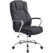 CLP - Chaise de bureau en tissu moderne avec roues directionnelles réglables différentes couleurs Couleur : Noir