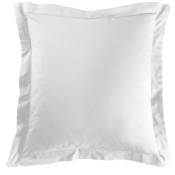 Douceur D'intérieur - Taie d'oreiller carrée - 63 x 63 cm - 57 fils - Uni Blanc - Blanc