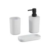 Ensemble 3 accessoires de salle de bain lona Blanc MSV Blanc