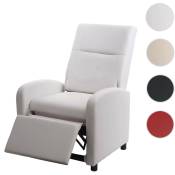 Fauteuil tv HW C-H18, fauteuil inclinable, cuir synthétique pliable 99x70x75cm - noir