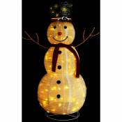Figurine de bonhomme de neige de Noël à led Tissu