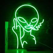Fumer Alien néon pour la décoration murale, usb led,