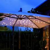 Guirlande lumineuse led d'extérieur, lampe de jardin, chaîne lumineuse de fête, plastique transparent, 120x 198lm 2700K blanc chaud, IP44, l 100 cm