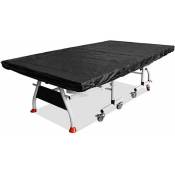 Housse de table de ping-pong imperméable à l'eau et à la poussière pour extérieur et intérieur/extérieur (280 x 150 cm) – Noir
