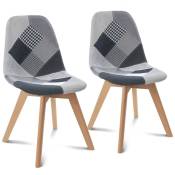 Idmarket - Lot de 2 chaises scandinaves sara motifs