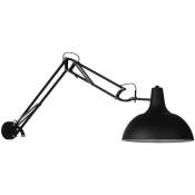 Lampe de bureau bras articulé en métal noir avec