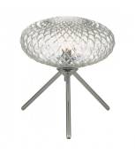Lampe Design Bibiana Chrome poli,verre texturé 1 ampoule 23cm