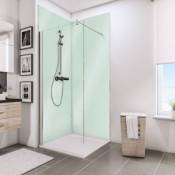 Lot de 2 panneaux muraux salle de bains 100 x 210 cm Schulte DécoDesign Brio vert eau brillant