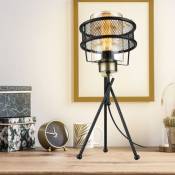 Lux.pro - Lampe de bureau Burton en métal et verre 41,5 cm E27 noir [ ] - noir