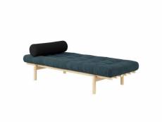 Méridienne futon next en pin massif coloris bleu pâle couchage 75 x 200 cm 20100996164
