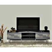 Meuble tv design Shaida L183,6cm Anthracite - Anthracite