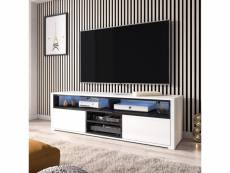 Meuble tv / meuble de salon - LAKSA - 140 cm - blanc
