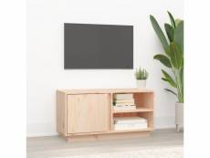 Meuble tv pour salon - armoire tv moderne 80x35x40,5 cm bois de pin massif meuble pro frco56287