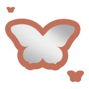 Miroir enfant papillon en acrylique terre cuite 43x29,5