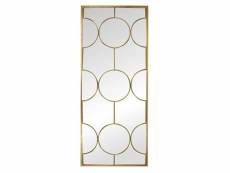 Miroir rectangle gatsby (h111cm) en métal doré