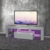 Ml design Meuble tv avec Éclairage led pour tv - 130x49x45cm