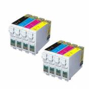 Pack Cartouches d' Encre Compatibles Imprimante Epson et HP 8 x Epson T1631/2/3/4