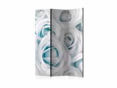 Paravent 3 volets - satin rose (turquoise) [room dividers]
