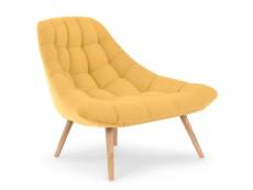 Paris prix - fauteuil scandinave en tissu "johan" 102cm jaune