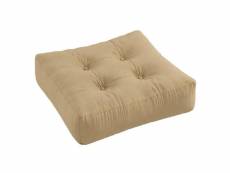 Pouf futon standard more pouf coloris beige blé 20100996702
