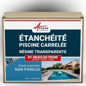 Resine transparente etancheite piscine carrelee - 10 m², support non poreux Transparent Arcane Industries Transparent