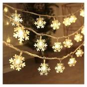 Rhafayre - Guirlande lumineuse de flocon de neige,rideau guirlande lumineuse10M Guirlandes Lumineuses 100 led, Decoration de Fenêtre, Noël, Mariage,