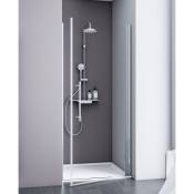 Schulte - Porte de douche pivotante, verre 5 mm, style, profilé aspect chromé sur mesure 60 x 192 cm