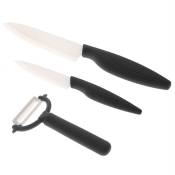Set de 2 couteaux + 1 Eplucheur lame céramique