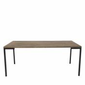 Table basse en bois et métal 110x60cm bois foncé