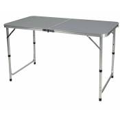 Table de randonnee table d'exterieur table de camping pliable table de pique nique pliable en aluminium gris 120x60xh67cm - Gris